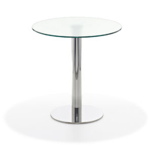 Enzo seating table with frosted glass top Ø 70 cm