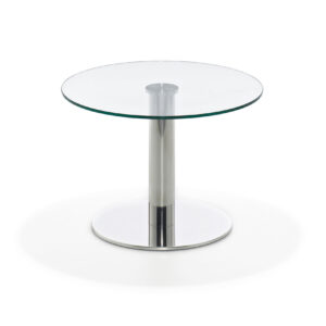 Enzo side table with clear glass top Ø 60 cm