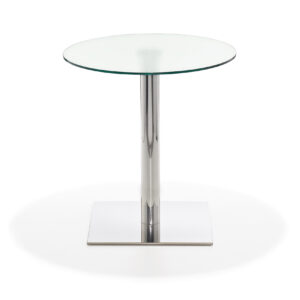 Paolo seatingtable with frosted glass top Ø 70 cm