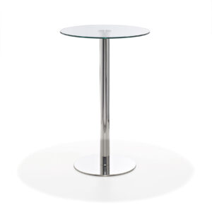 Enzo bar table with clear glass top Ø 70 cm