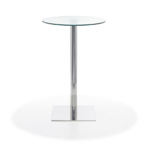 Paolo hightable with frosted glass top Ø 70 cm