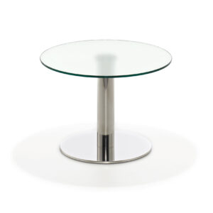 Enzo side table with frosted glass top Ø 60 cm