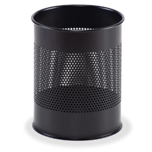 Trash can black metal